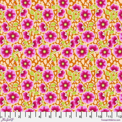 Manufacturer: FreeSpirit Fabrics Designer: Anna Maria Horner Collection: Good Gracious Print Name: Happy Blooms in Caramel Material: 100% Cotton  Weight: Quilting  SKU: PWAH220.CARAMEL Width: 44 inches