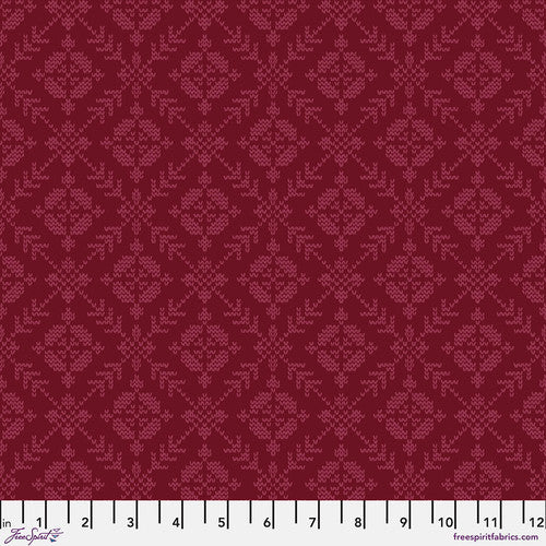 Manufacturer: FreeSpirit Fabrics Designer: Anna Maria Horner Collection: Good Gracious Print Name: Fair Isle Sm in Cranberry Material: 100% Cotton  Weight: Quilting  SKU: PWAH226.CRANBERRY Width: 44 inches