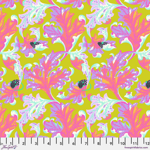 Manufacturer: FreeSpirit Fabrics Designer: Tula Pink Collection: Tabby Road {Deja Vu} Print Name: Eek in Electroberry Material: 100% Cotton  Weight: Quilting  SKU: PWTP093.ELECTROBERRY Width: 44 inches