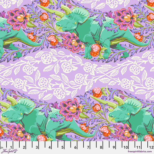 Manufacturer: FreeSpirit Fabrics Designer: Tula Pink Collection: Roar! Print Name: Trifecta in Mist Material: 100% Cotton  Weight: Quilting  SKU: PWTP223.MIST Width: 44 inches