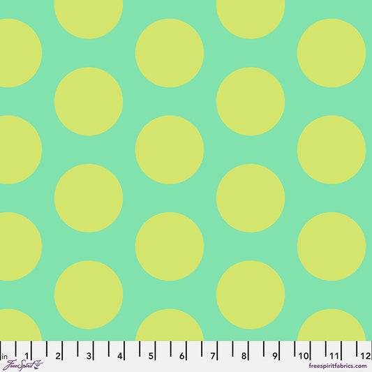 Manufacturer: FreeSpirit Fabrics Designer: Tula Pink Collection: Roar! Print Name: Dinosaur Eggs in Mint Material: 100% Cotton  Weight: Quilting  SKU: PWTP230.MINT Width: 44 inches