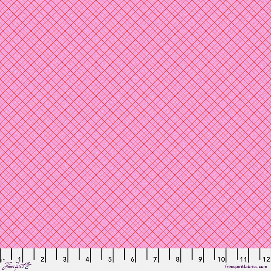 Manufacturer: FreeSpirit Fabrics
Designer: Tula Pink
Collection: True Colors 2025
Print Name: On The Grid in Bubblegum
Material: 100% Cotton
Weight: Quilting
SKU: PWTP255.BUBBLEGUM
Width: 44 inches