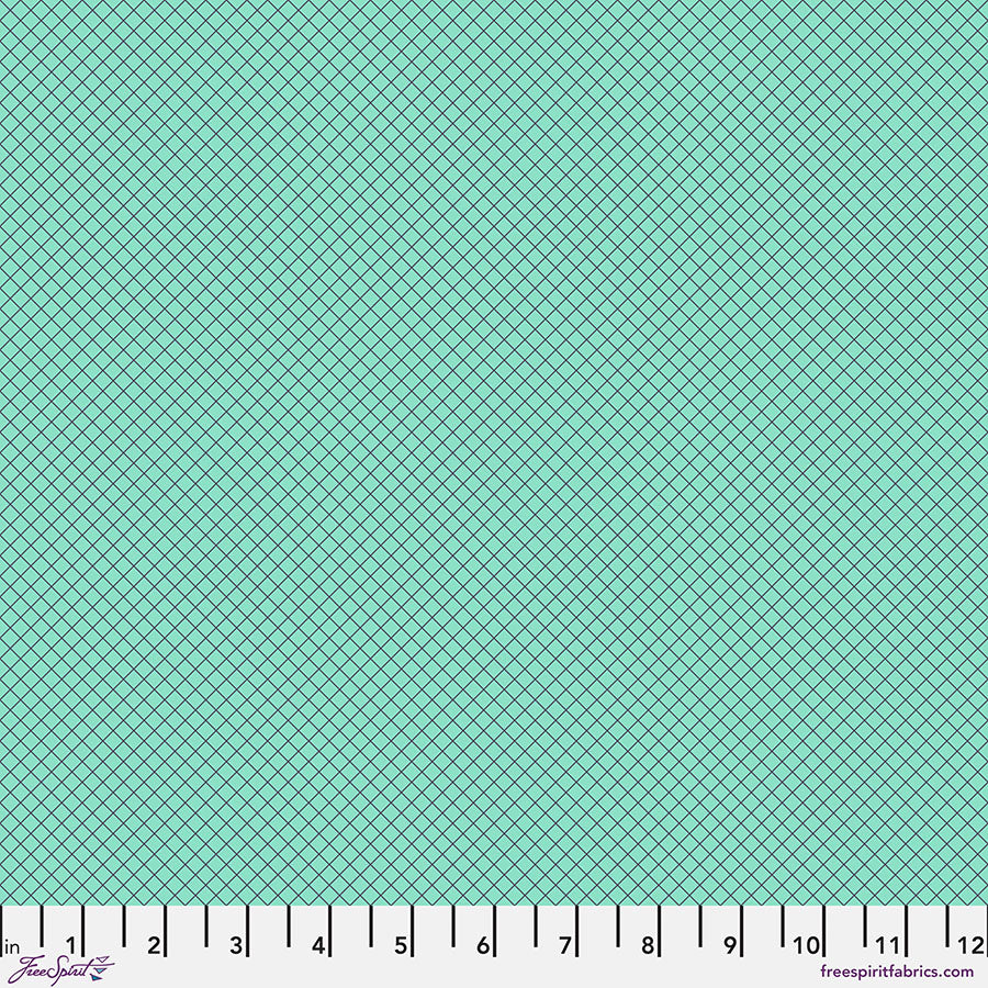 Manufacturer: FreeSpirit Fabrics
Designer: Tula Pink
Collection: True Colors 2025
Print Name: On The Grid in Raindrop
Material: 100% Cotton
Weight: Quilting
SKU: PWTP55.RAINDROP
Width: 44 inches