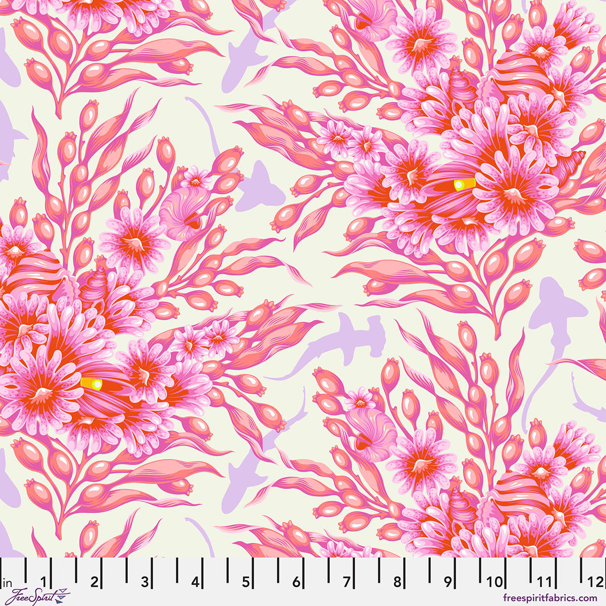 Manufacturer: FreeSpirit Fabrics
Designer: Tula Pink
Collection: Floral Reef
Print Name: Shadow Sharks in Delphine
Material: 100% Cotton
Weight: Quilting
SKU: PWTP267.DELPHINE
Width: 44 inches