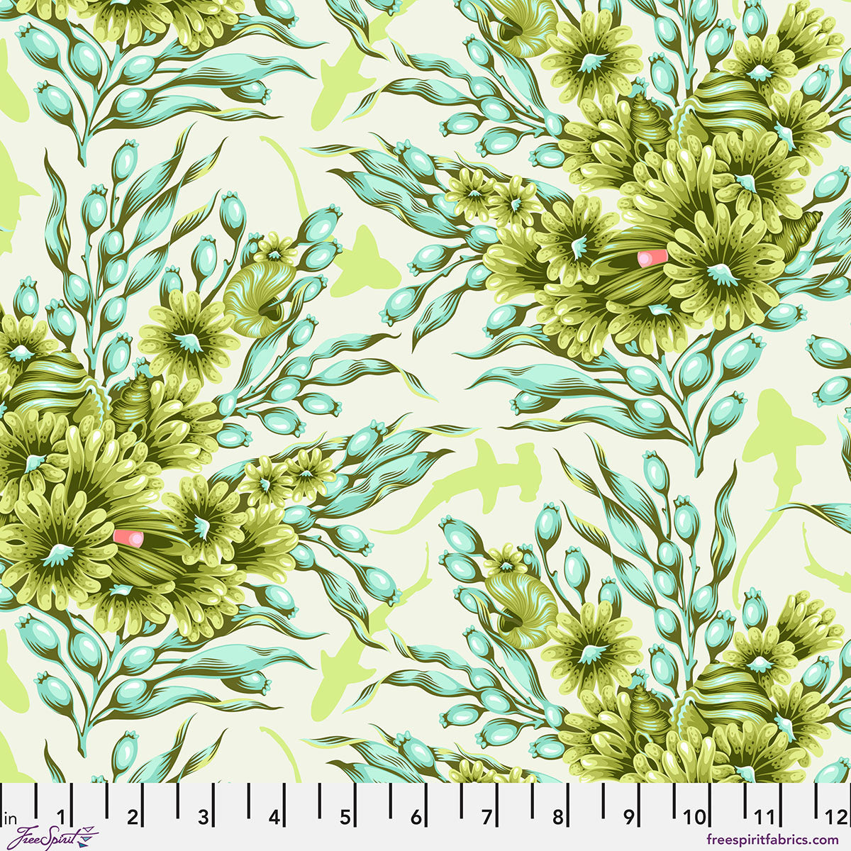 Manufacturer: FreeSpirit Fabrics
Designer: Tula Pink
Collection: Floral Reef
Print Name: Shadow Sharks in Seagrass
Material: 100% Cotton
Weight: Quilting
SKU: PWTP267.SEAGRASS
Width: 44 inches