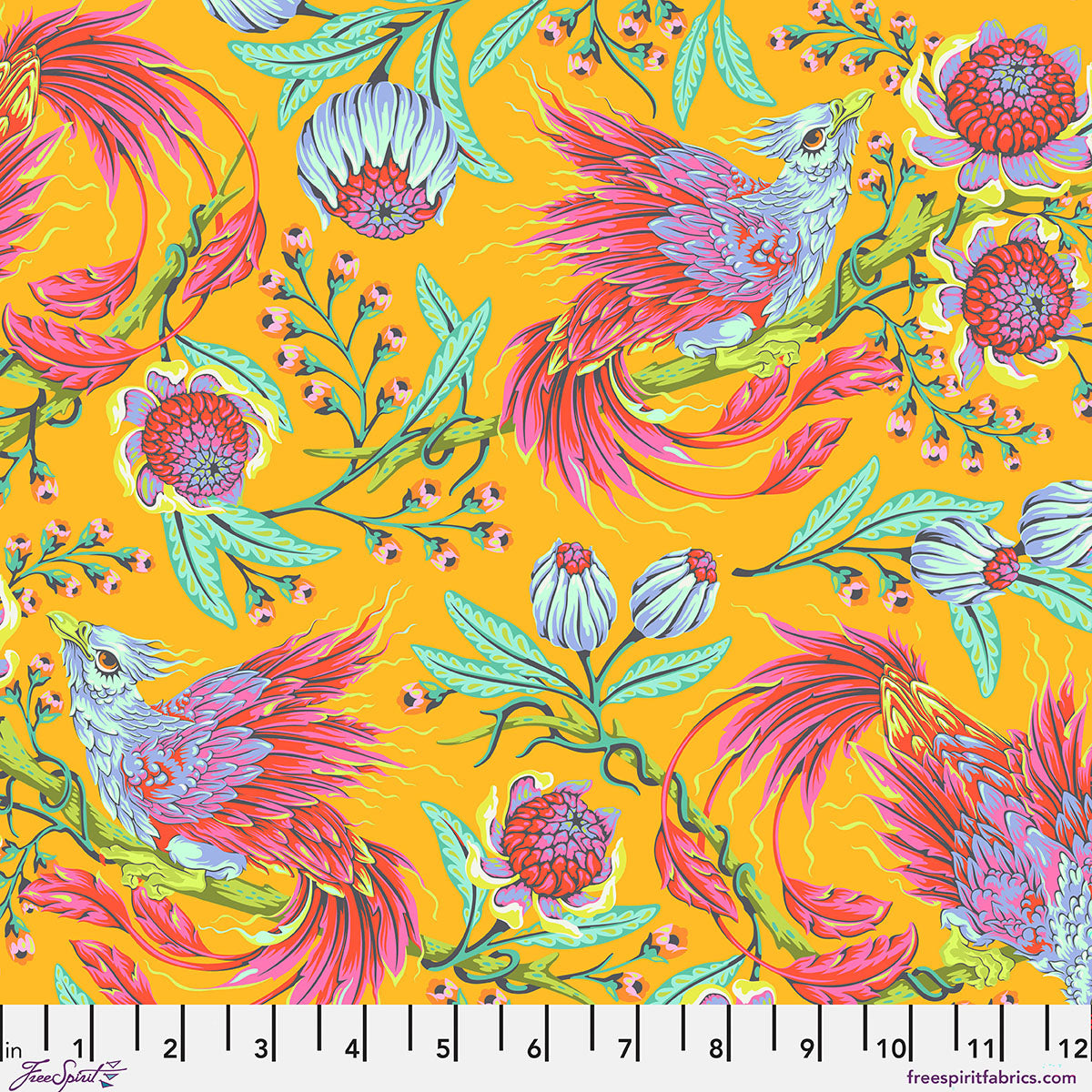 Manufacturer: FreeSpirit Fabrics
Designer: Tula Pink
Collection: Legendary
Print Name: Hot Wings in Dandelion
Material: 100% Cotton
Weight: Quilting
SKU: PWTP281.DANDELION
Width: 44 inches