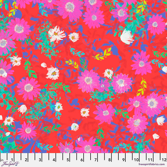 Manufacturer: FreeSpirit Fabrics Designer: Victoria Findlay Wolfe Collection: Next Door Garden Print Name: Divine in Red Material: 100% Cotton Weight: Quilting SKU: PWVF021.RED Width: 44 inches