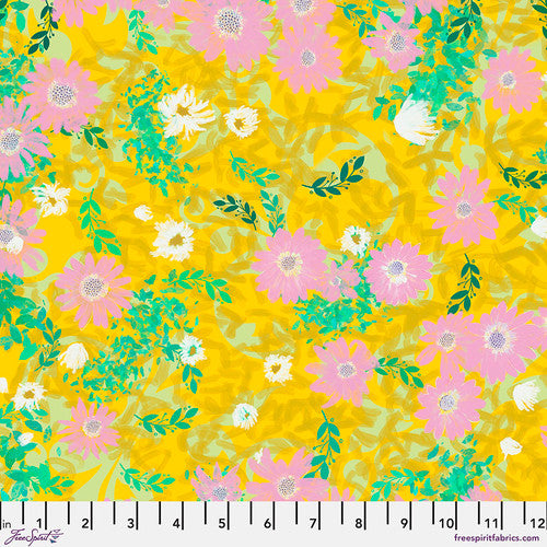 Manufacturer: FreeSpirit Fabrics Designer: Victoria Findlay Wolfe Collection: Next Door Garden Print Name: Divine in Yellow Material: 100% Cotton Weight: Quilting SKU: PWVF021.YELLOW Width: 44 inches