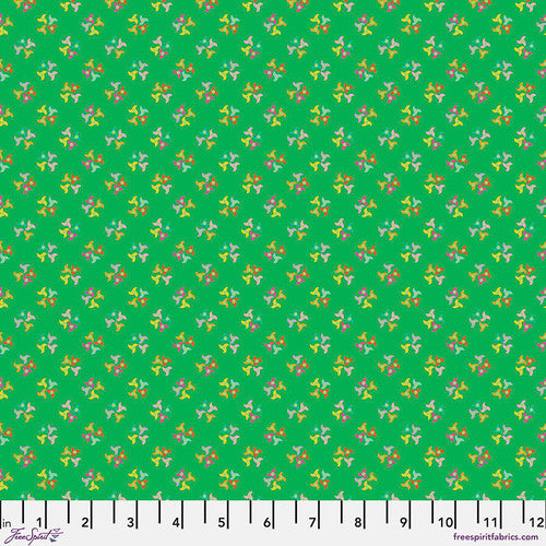 Manufacturer: FreeSpirit Fabrics Designer: Victoria Findlay Wolfe Collection: Next Door Garden Print Name: Missy in Green Material: 100% Cotton  Weight: Quilting  SKU: PWVF029.GREEN Width: 44 inches