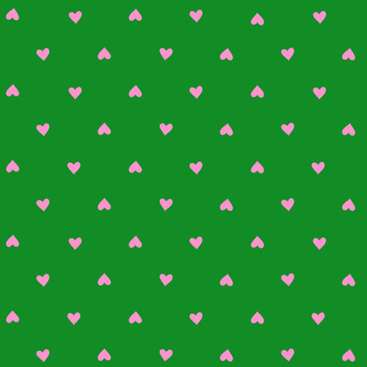 Manufacturer: Ruby Star Society
Designer: Melody Miller
Collection: Trinketry
Print Name: Hearts in Deep Verdant and Neon
Material: 100% Cotton
Weight: Quilting 
SKU: RS0091-34
Width: 44 inches