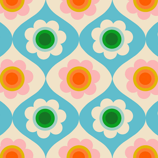 Manufacturer: Ruby Star Society
Designer: Melody Miller
Collection: Trinketry
Print Name: Trinketry Floral in Turquoise
Material: 100% Cotton
Weight: Quilting 
SKU: RS0114-18
Width: 44 inches