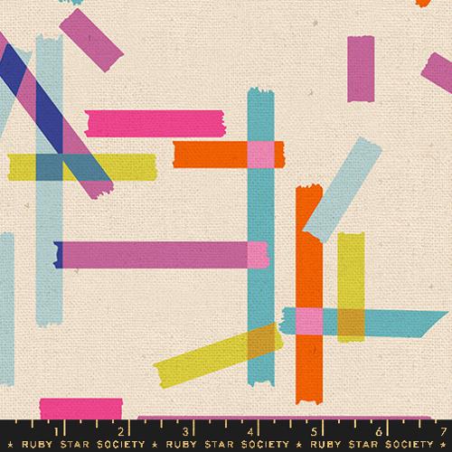 Manufacturer: Ruby Star Society
Designer: Rashida Coleman-Hale
Collection: Washi Plus
Print Name: Washi in Natural CANVAS
Material: 70% Cotton, 30% Linen Canvas
Weight: Quilting 
SKU: RS1106-11L
Width: 44 Inches