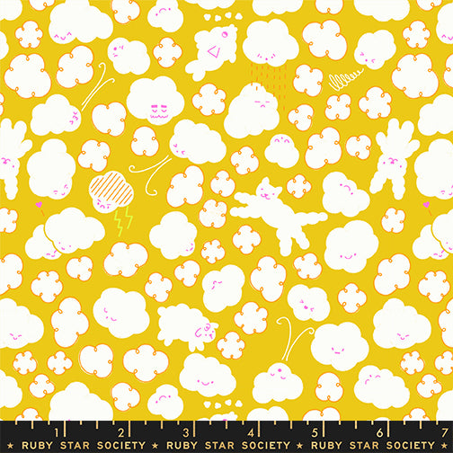 Manufacturer: Ruby Star Society
Designer: Rashida Coleman-Hale
Collection: Float
Print Name: Cloudy in Starfruit
Material: 100% Cotton
Weight: Quilting
SKU: RS1144-12
Width: 44 inches