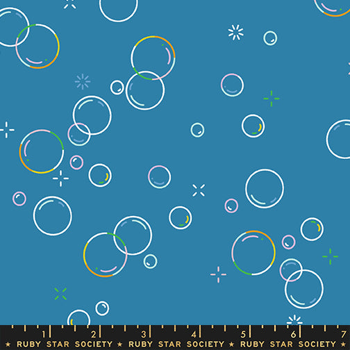 Manufacturer: Ruby Star Society
Designer: Rashida Coleman-Hale
Collection: Float
Print Name: Bubbly in Parachute Blue
Material: 100% Cotton
Weight: Quilting
SKU: RS1146-19
Width: 44 inches