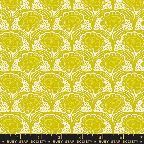 Manufacturer: Ruby Star Society
Designer: Sarah Watts
Collection: Ink Shop
Print Name: Scallop Flower in Pistachio
Material: 100% Cotton
Weight: Quilting
SKU: RS2140-11
Width: 44 inches