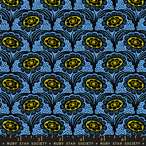 Manufacturer: Ruby Star Society
Designer: Sarah Watts
Collection: Ink Shop
Print Name: Scallop Flower in Lindley Blue
Material: 100% Cotton
Weight: Quilting
SKU: RS2140-16
Width: 44 inches