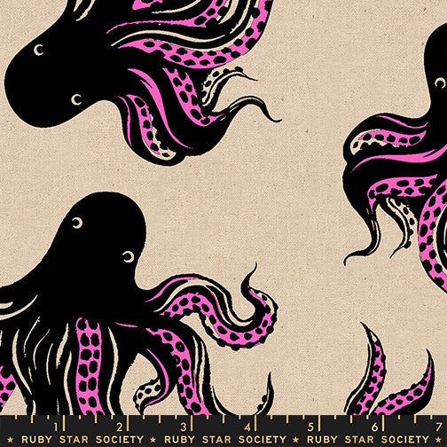 Manufacturer: Ruby Star Society
Designer: Sarah Watts
Collection: Ink Shop
Print Name: Mystery Food in Neon Pink CANVAS
Material: 70% Cotton 30% Linen
Weight: Quilting
SKU: RS2142-14L
Width: 44 inches