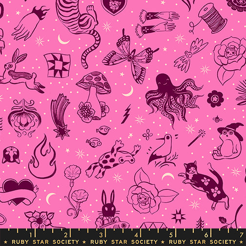 Manufacturer: Ruby Star Society
Designer: Sarah Watts
Collection: Ink Shop
Print Name: Tattoo in Lipstick
Material: 100% Cotton
Weight: Quilting
SKU: RS2145-12
Width: 44 inches