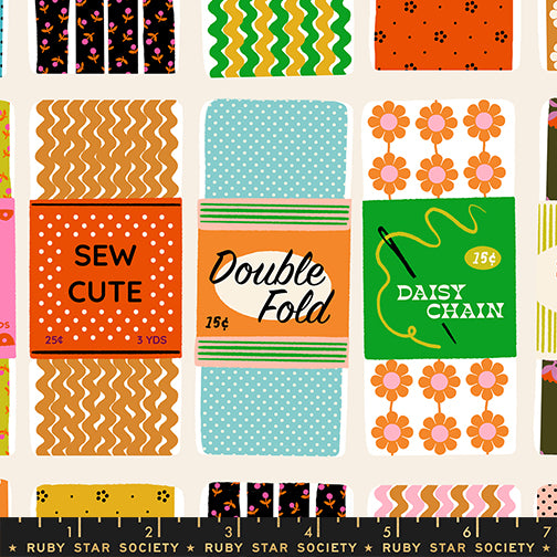 Manufacturer: Ruby Star Society
Designer: Sarah Watts, Alexia Abegg, Kimberly Kight, Rashida Coleman-Hale, Melody Miller
Collection: 1 800 Notion
Print Name: Sew Cute in Shell
Material: 100% Cotton
Weight: Quilting
SKU: RS5207-11
Width: 44 inches