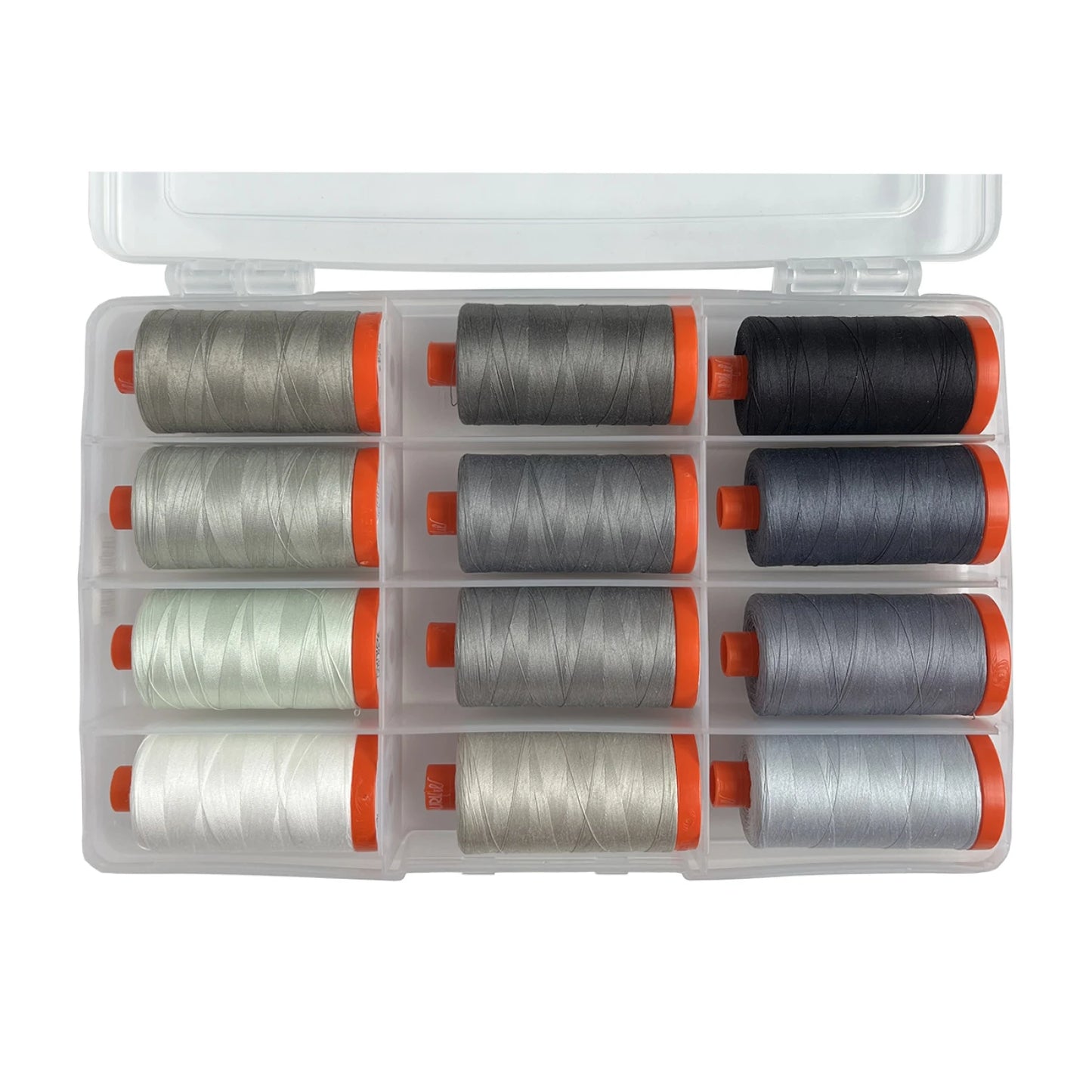 Aurifil - Tula Pink Graywork - Large Spool Collection Thread Box (50wt)