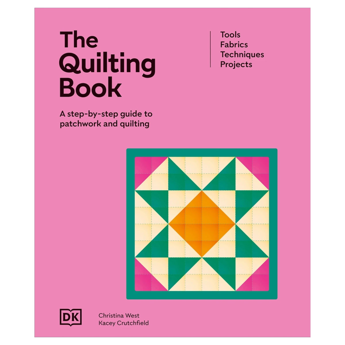The Quilting Book contains everything you need to know to create your own stunning quilt designs. This essential guide includes more than 200 step-by-step techniques, from measuring and cutting to quilting and binding, along with different styles including improv and foundation paper piecing.

Once you have practiced the basics, try out your newfound skills with 13 quilting projects, or design your own with 85 classic pattern blocks.

Whether you’re curious about quilting but don’t know where to start,