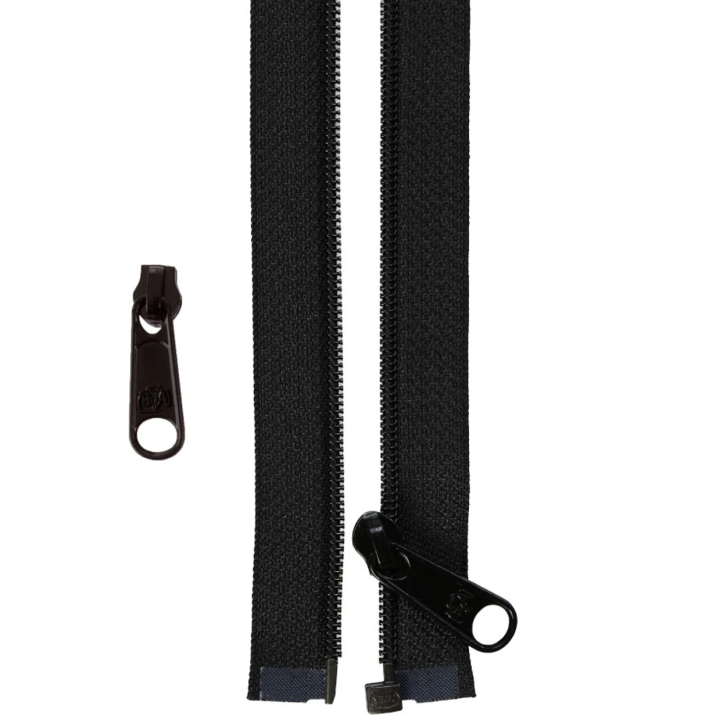 ByAnnie's 50 inch Separating Zipper and Extra Slide is a great addition to your sewing arsenal.

The zipper is perfect for coats, garments, specialty bag construction, home decor and anywhere that a separating zipper is needed.

PLUS, with the included extra slide, you can use any remaining zipper tape for another project to match your outfit.