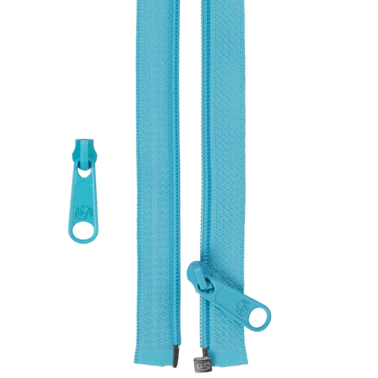 ByAnnie's 50 inch Separating Zipper and Extra Slide is a great addition to your sewing arsenal.

The zipper is perfect for coats, garments, specialty bag construction, home decor and anywhere that a separating zipper is needed.

PLUS, with the included extra slide, you can use any remaining zipper tape for another project to match your outfit.