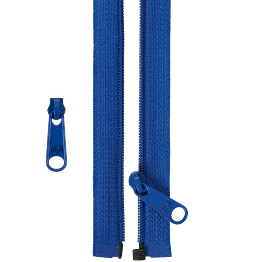 ByAnnie's 50 inch Separating Zipper and Extra Slide is a great addition to your sewing arsenal.

The zipper is perfect for coats, garments, specialty bag construction, home decor and anywhere that a separating zipper is needed.

PLUS, with the included extra slide, you can use any remaining zipper tape for another project to match your outfit.