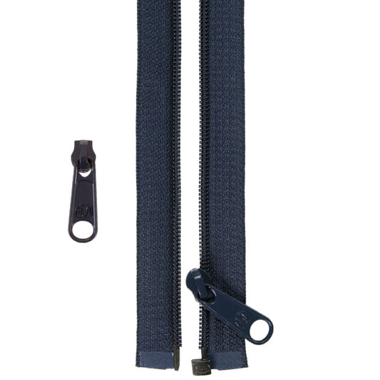 ByAnnie's 50 inch Separating Zipper and Extra Slide is a great addition to your sewing arsenal.

The zipper is perfect for coats, garments, specialty bag construction, home decor and anywhere that a separating zipper is needed.

PLUS, with the included extra slide, you can use any remaining zipper tape for another project to match your outfit.