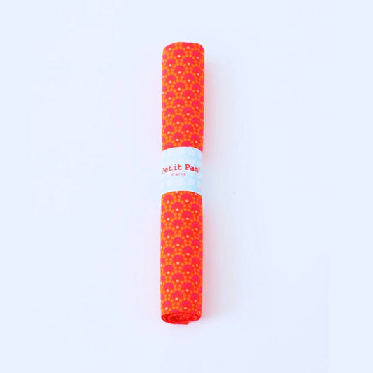 Direct from Paris, France. Petit Pan "Coupons" are an upsized fat quarter, 50x70cm. Throw some into your next project to add something extra special!

Manufacturer: Petit Pan
Print Name: Zazen in Tangerine
Material: 100% Cotton
Weight: Quilting
Measures: 50x70cm