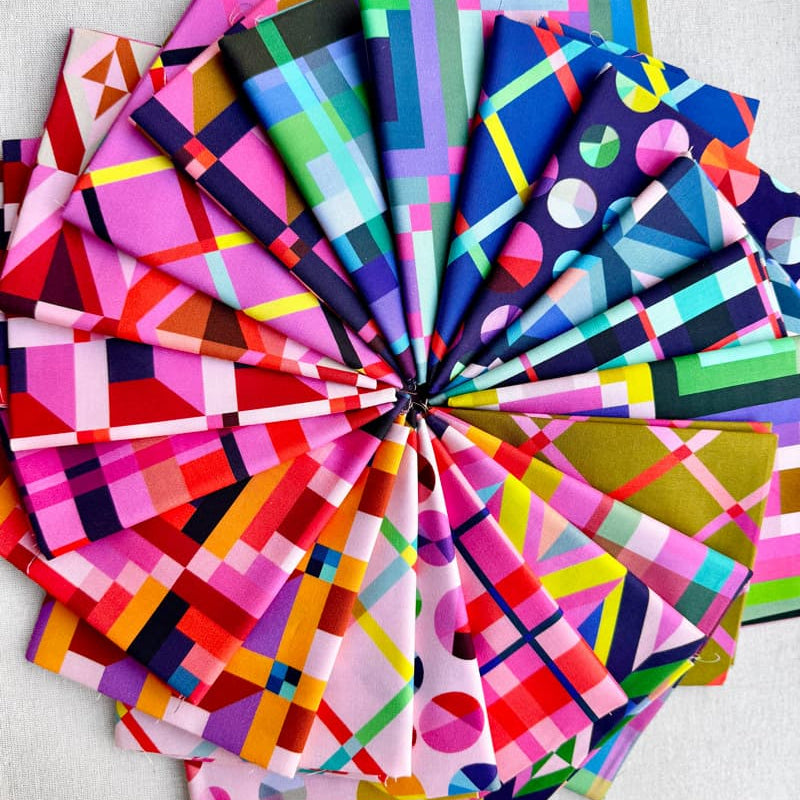 This factory cut FAT QUARTER BUNDLE contains 20 quilting cotton prints from Happy Place by Annabel Wrigley for Windham Fabrics.

Manufacturer: Windham Fabrics
Designer: Annabel Wrigley
Collection: Happy Place
Material: 100% Cotton
Weight: Quilting