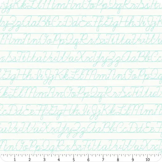 Manufacturer: Riley Blake Designs
Designer: Lori Holt of Bee in My Bonnet
Collection: Bee Backgrounds
Print Name: Penmanship in Aqua
Material: 100% Cotton
Weight: Quilting
SKU: C6388-AQUA
Width: 44 inches