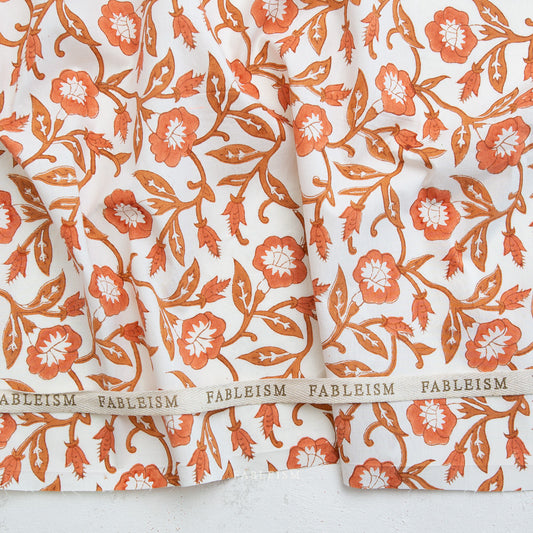 Manufacturer: Fableism
Designer: Fableism
Collection: Indian Block Prints: Cottage
Print Name: Trumpet Vines in Sienna
Material: 100% Cotton
Weight: Quilting
SKU: BPCT-02-TMP-SIENNA
Width: 44 inches