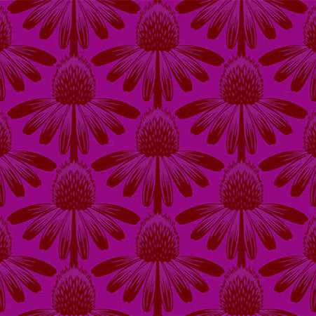 Manufacturer: Anna Maria Textiles for Northcott Fabrics
Designer: Anna Maria Parry
Collection: Indelible
Print Name: Coneflower in Magenta
Material: 100% Cotton
Weight: Quilting 
SKU: AMT1001-26L
Width: 44 inches