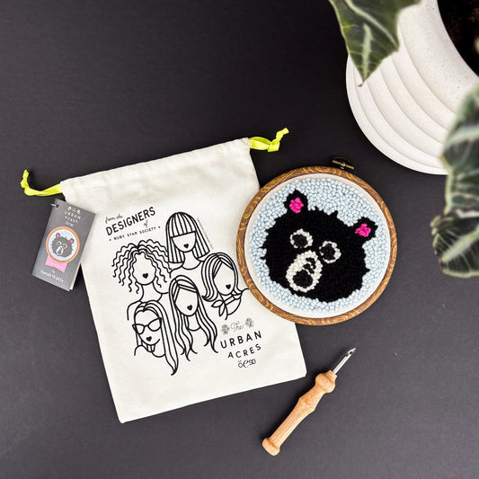 It's a match made in crafty heaven!

Ruby Star Style meets punch needle magic. We teamed up with Sarah Watts to give her iconic art a fresh, textural twist, transforming her joyful motifs into punch-happy goodness. Designed by Sarah, crafted for punch needle by The Urban Acres, and made by you!