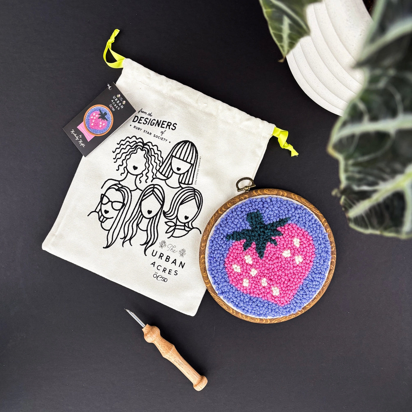 The Urban Acres - Strawberry by Kimberly Kight Punch Needle Kit