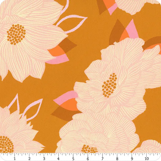 Manufacturer: Ruby Star Society
Designer: Melody Miller
Collection: Favorite Flowers
Print Name: Favorite Flowers in Tumeric
Material: 100% Cotton Sateen
Width: 108"
Weight: Quilting
