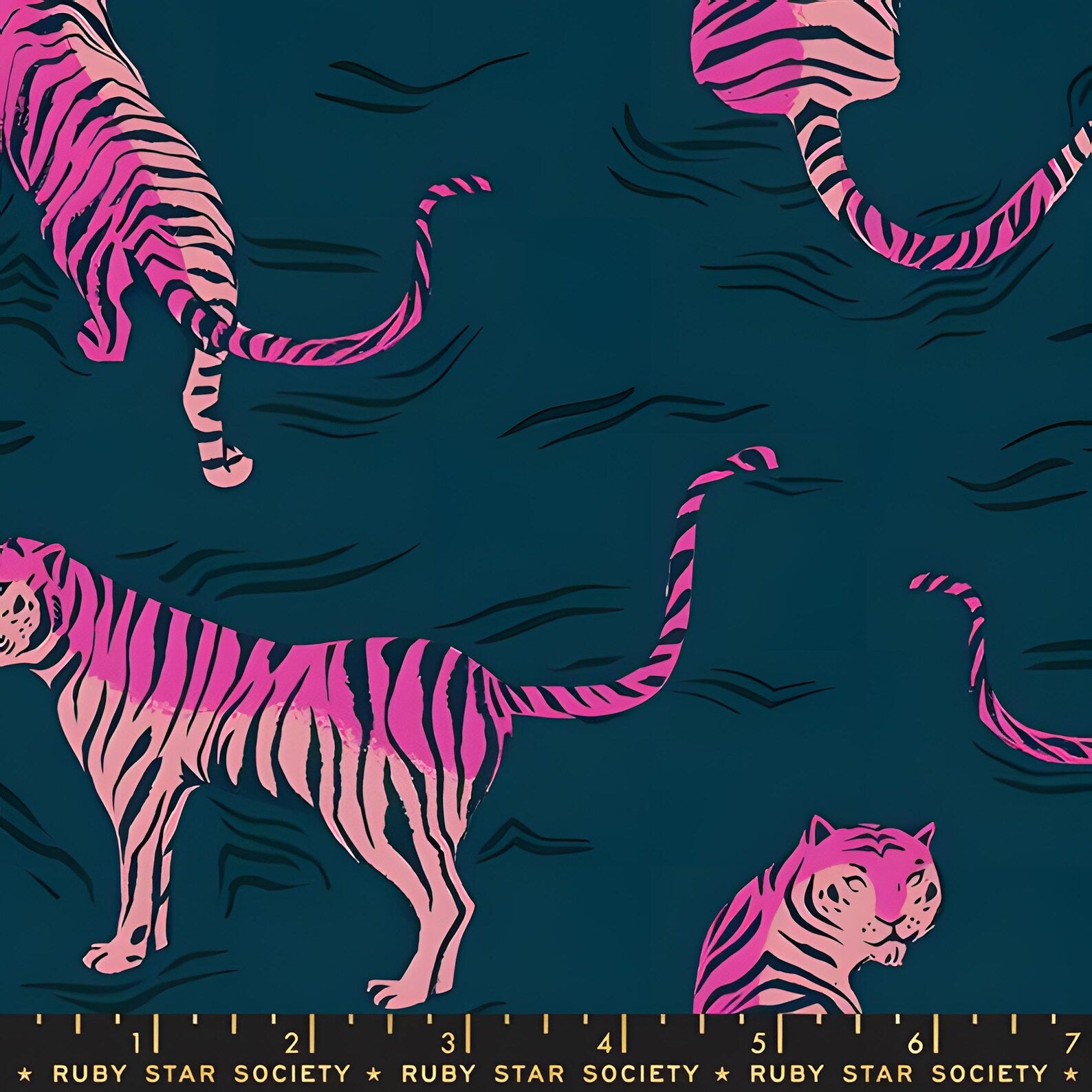 Manufacturer: Moda Fabrics
Designer: Ruby Star Society
Collection: Poolside Too
Print Name: Tigress in Galaxy
Material: 100% Cotton
Weight: Quilting
SKU: RS5203-13
Width: 44 inches