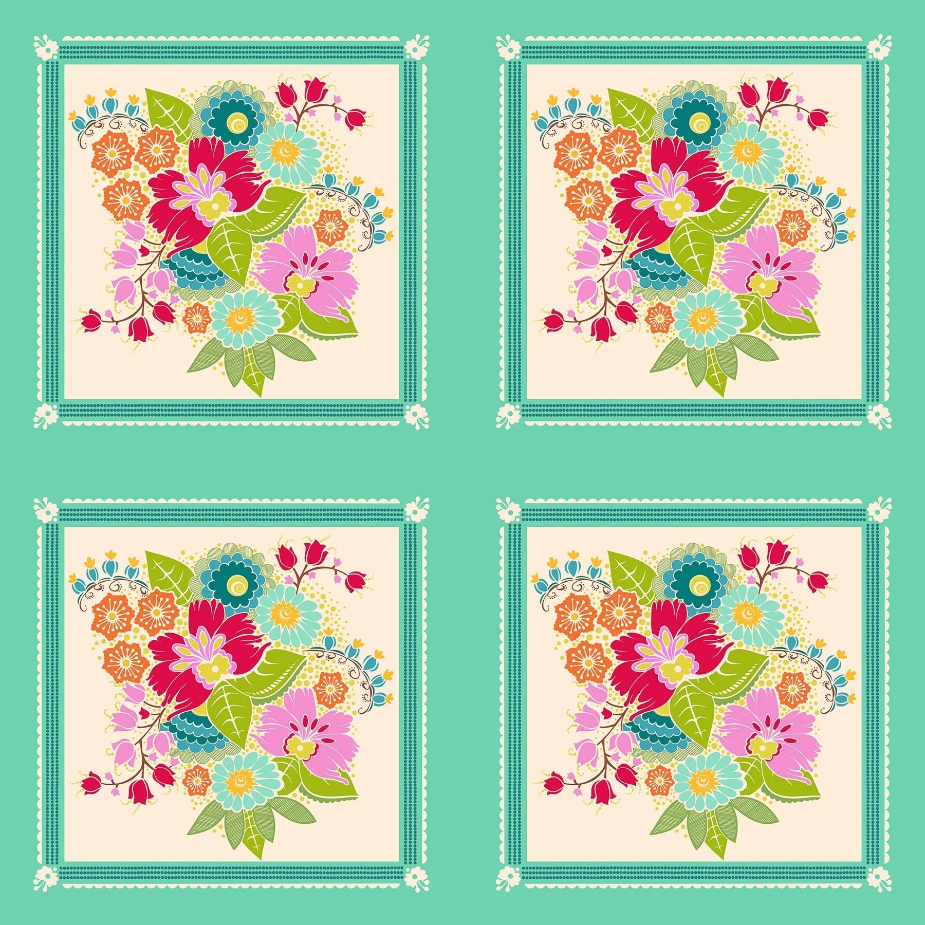 This listing is for one (1) panel. Panel measures 24" x 44"

Manufacturer: Anna Maria Textiles for Northcott Fabrics
Designer: Anna Maria Parry
Collection: Allegory
Print Name: Square Dance in Bright PANEL
Material: 100% Cotton
Weight: Quilting
SKU: AMT144-64C
Width: 44 inches