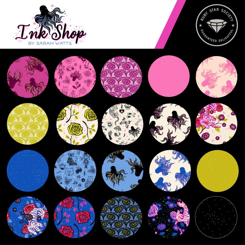 PREORDER || Ruby Star Society - Sarah Watts - Ink Shop - FAT QUARTER BUNDLE - OCTOBER 2026