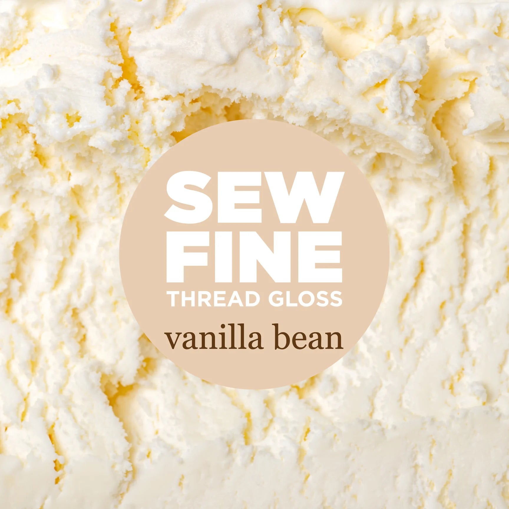 0.5oz pot of "Vanilla Bean" Sew Fine Thread Gloss. If you’re looking for a strong, true vanilla scent, this is the thread gloss for you!  No more tangled, knotted or static-y threads while you're hand-sewing!