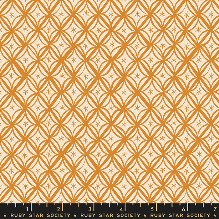 Manufacturer: Ruby Star Society Designer: Melody Miller Collection: Camellia Print Name: Macrame in Caramel Material: 100% Cotton  Weight: Quilting  SKU: RS0034-14 Width: 44 inches