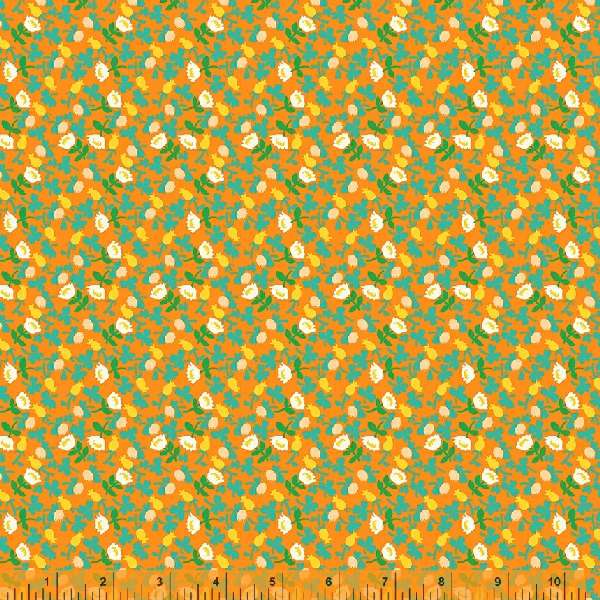 Manufacturer: Windham Fabrics Designer: Heather Ross Collection: Lucky Rabbit Print Name: Calico in Orange Material: 100% Cotton  Weight: Quilting  SKU: 37027A-9 Width: 44 inches