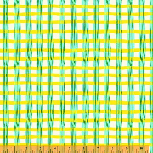 Manufacturer: Windham Fabrics Designer: Heather Ross Collection: Lucky Rabbit Print Name: Painted Plaid in Yellow Material: 100% Cotton  Weight: Quilting  SKU: 53245-8 Width: 44 inches