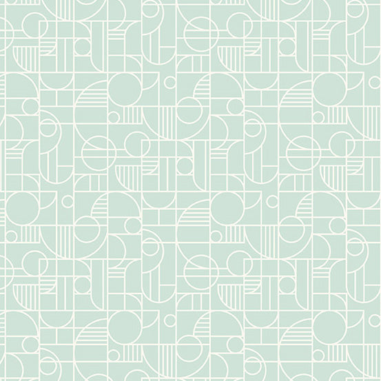 Manufacturer: Andover Fabrics Designer: Libs Elliott Collection: Rancho Relaxo Print Name: Gateway in Sea Glass Material: 100% Cotton Weight: Quilting  SKU: A-746-T Width: 44 inches
