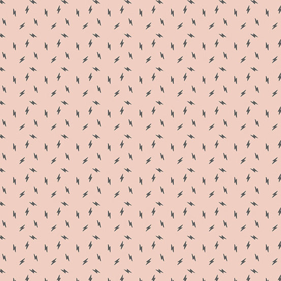 Manufacturer: Andover Fabrics Designer: Libs Elliott Collection: Rancho Relaxo Print Name: Atomic in Shell Pink Material: 100% Cotton Weight: Quilting  SKU: A-749-E Width: 44 inches