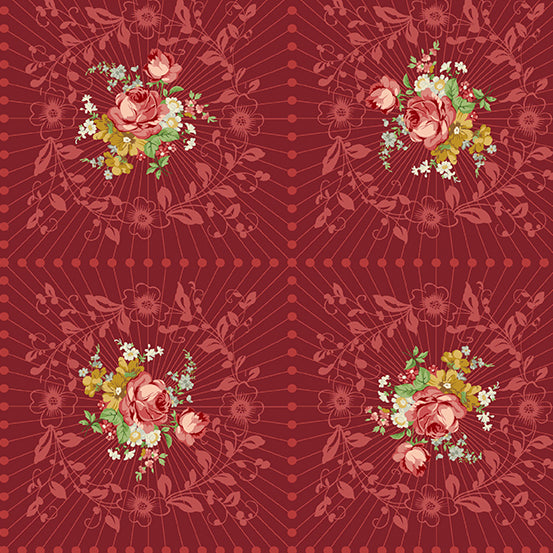 Manufacturer: Andover Fabrics Designer: Giucy Giuce Collection: Natale Print Name: Wreath in Stella di Natale Material: 100% Cotton Weight: Quilting  SKU: A-9873-R