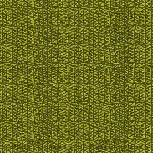 Manufacturer: Figo Fabrics Designer: Libs Elliott Collection: Workshop Print Name: Zig Zag in Green Material: 100% Cotton Weight: Quilting  SKU: 90507-51 Width: 44 inches