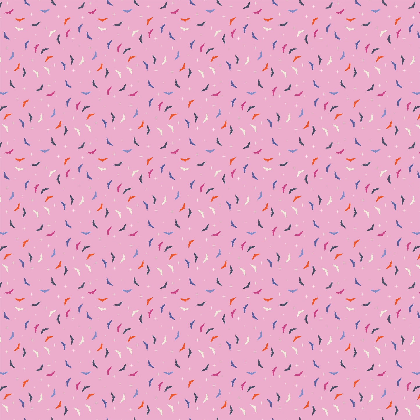 Manufacturer: Figo Fabrics Designer: Dana Willard Collection: Ghosttown Print Name: Ditsy Bats in Pink Material: 100% Cotton Weight: Quilting  SKU: 90518-21 Width: 44 inches
