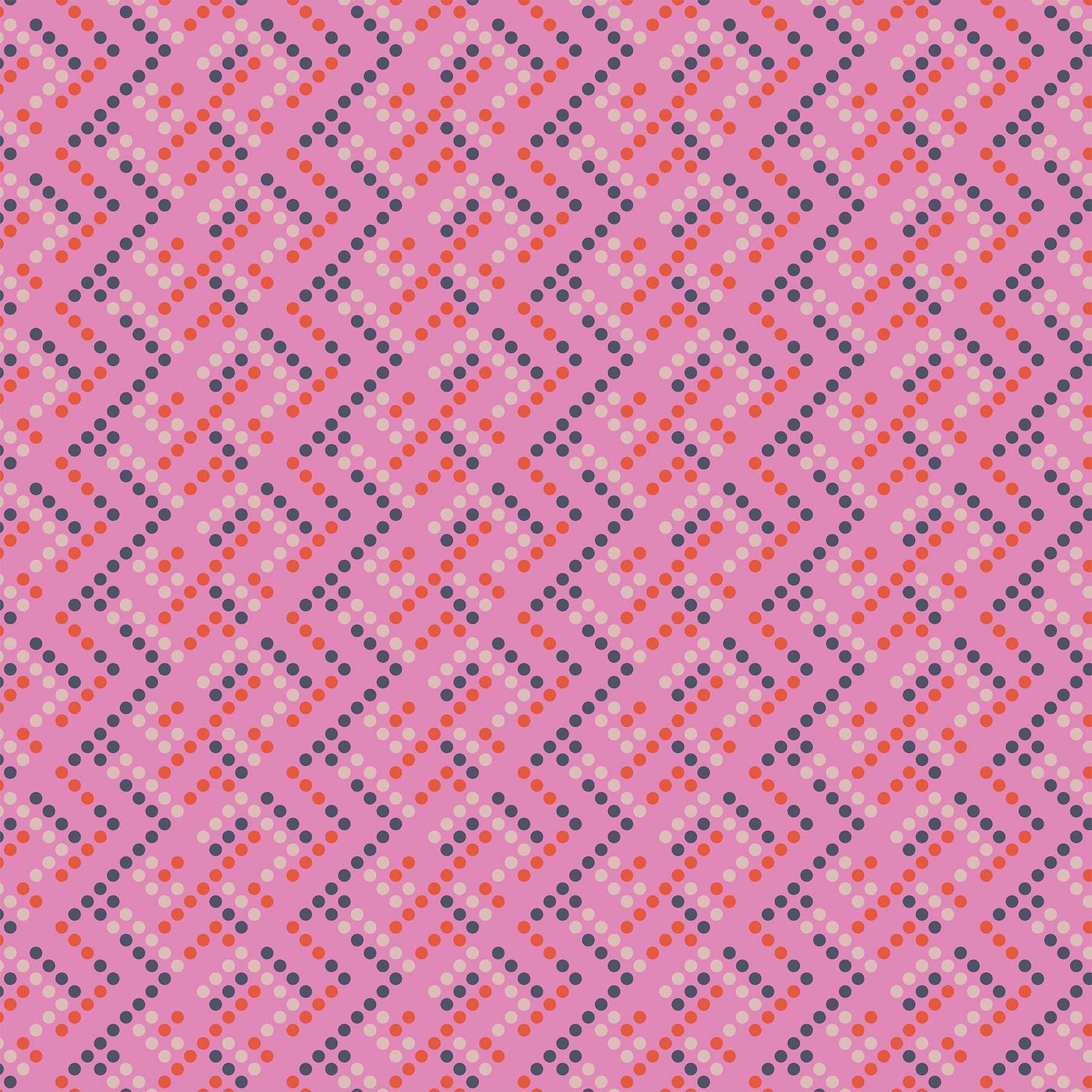 Manufacturer: Figo Fabrics Designer: Dana Willard Collection: Ghosttown Print Name: Dots in Pink Material: 100% Cotton Weight: Quilting  SKU: 90520-21 Width: 44 inches